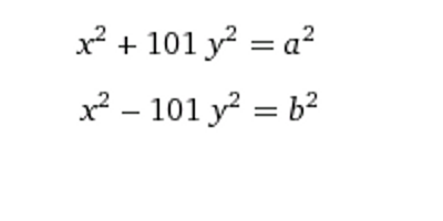 PELL x^2 + 101 y^2 A1